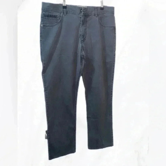 Brax “cooper fancy”  casual chino stylish charcoal grey regular fit pants 35 - Picture 2 of 4